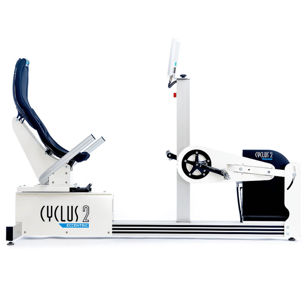 Recumbent Eccentric 2Way training system for controlled bilateral rehabilitation exercise