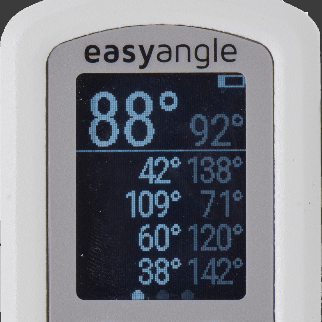 EasyAngle digital goniometer for joint range of motion measurement and rehabilitation assessment