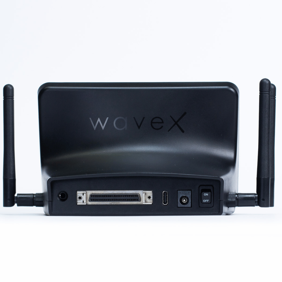 WaveX receiver hub for connecting performance sensors and data collection systems